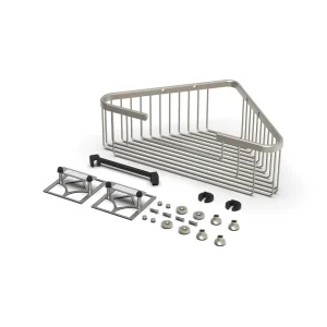 TileWare Promessa™ Series - Extra Deep Corner Basket Kit (coated solid brass)