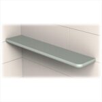 TileWare Boundless Series Rectangular Dove Grey Corner Shelf