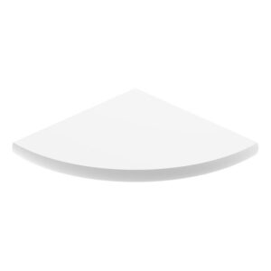 TileWare Boundless Series 9 Inch Super White Corner Shelf