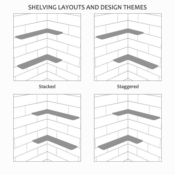 TileWare Boundless™ Series LShaped Corner Shelf Tile Pro Depot