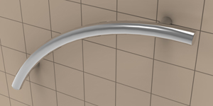 TileWare Victoria™ Series 24" Radius Grab Bar Kit - Contemporary