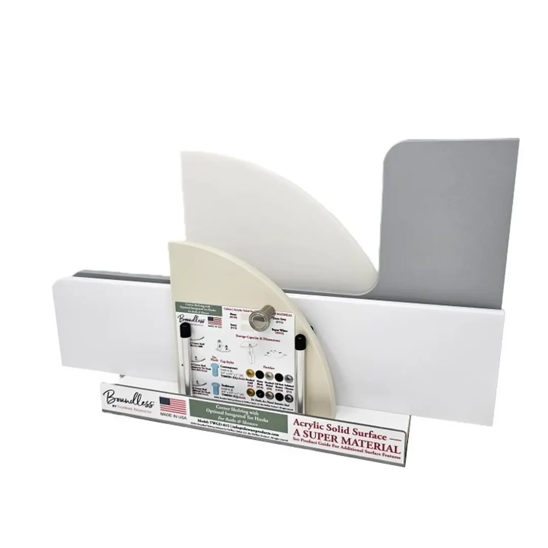 Pod with Boundless Corner Shelves General Display & Literature
