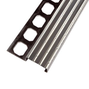 LATICRETE SN5 Grooved Stainless Steel Stair Nosing