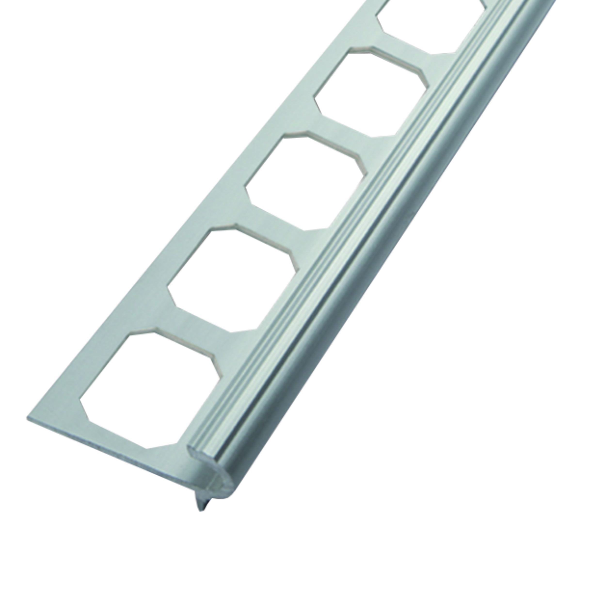 LATICRETE SN1 Rounded Anodized Aluminum Stair Nosing | Florentine Design Tile Edge for High-Traffic Stairs