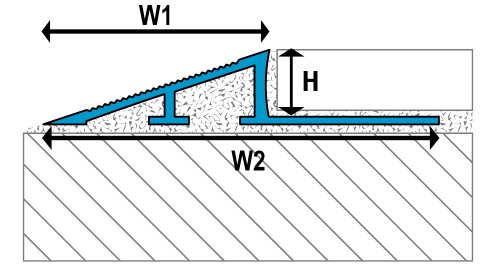 LATICRETE TR3 Threshold Ramp Profile