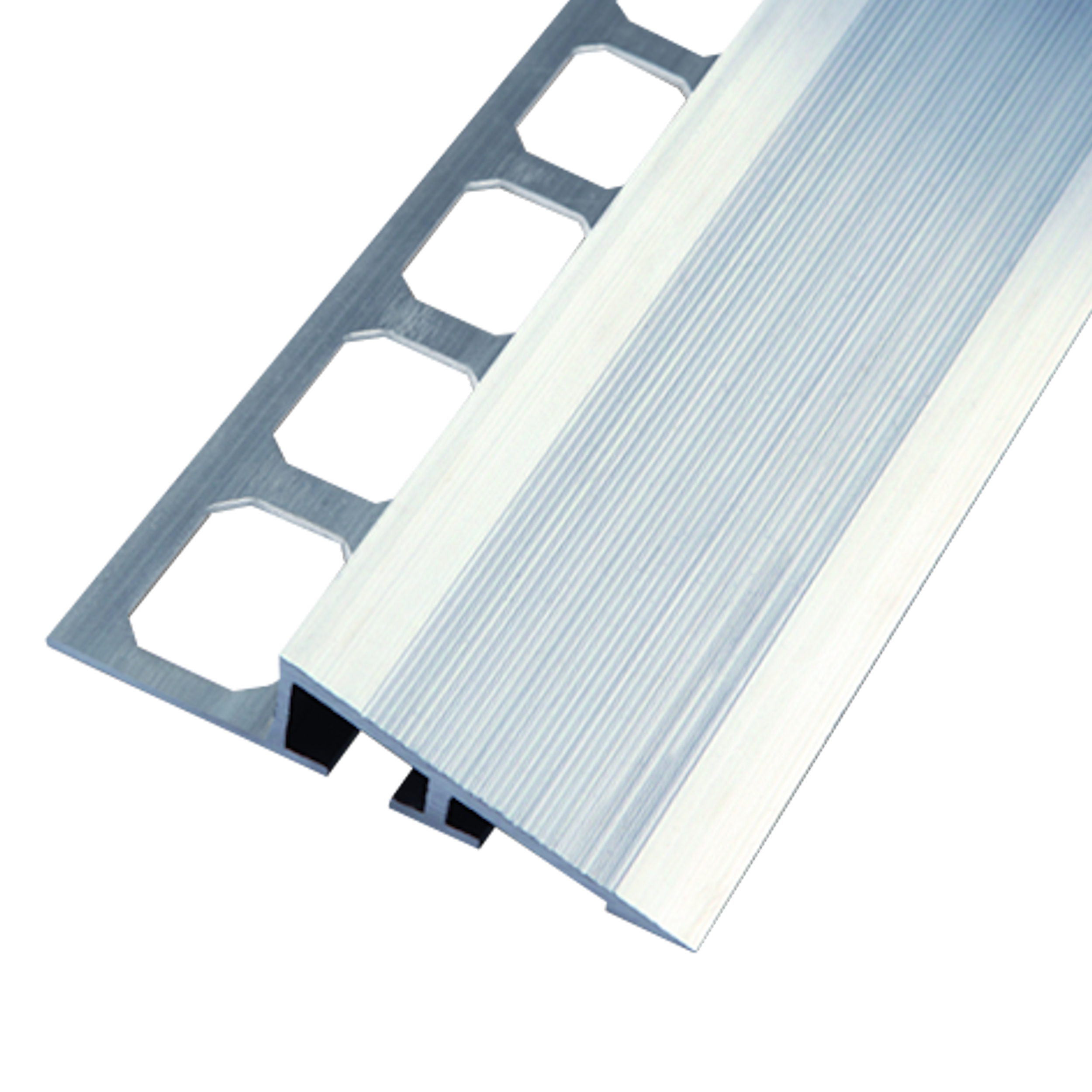 LATICRETE TR3 Threshold Ramp Profile | ADA Compliant Tile-to-Flat Floor Transition Trim (Anodized Aluminum)