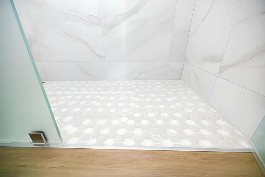 Which adhesive to use for a stone shower floor