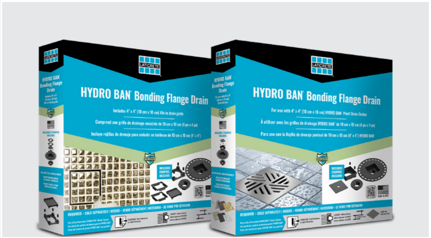 LATICRETE HYDRO BAN Bonding Flange Drains | Integrated Waterproofing Drain for Mortar Bed Showers
