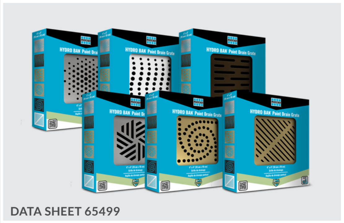 LATICRETE HYDRO BAN Point Drain Grates | Decorative & Durable Stainless Steel Grates