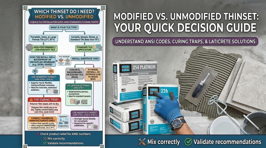 What Is the Difference Between Modified and Unmodified Thinset?